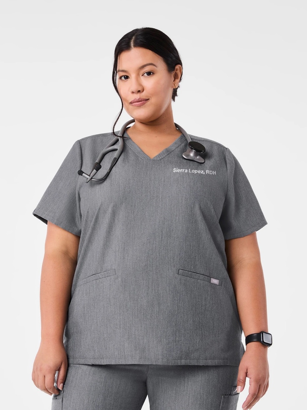 FIGS Casma Scrub Top Graphite Plus Size Women’s Size 3XL